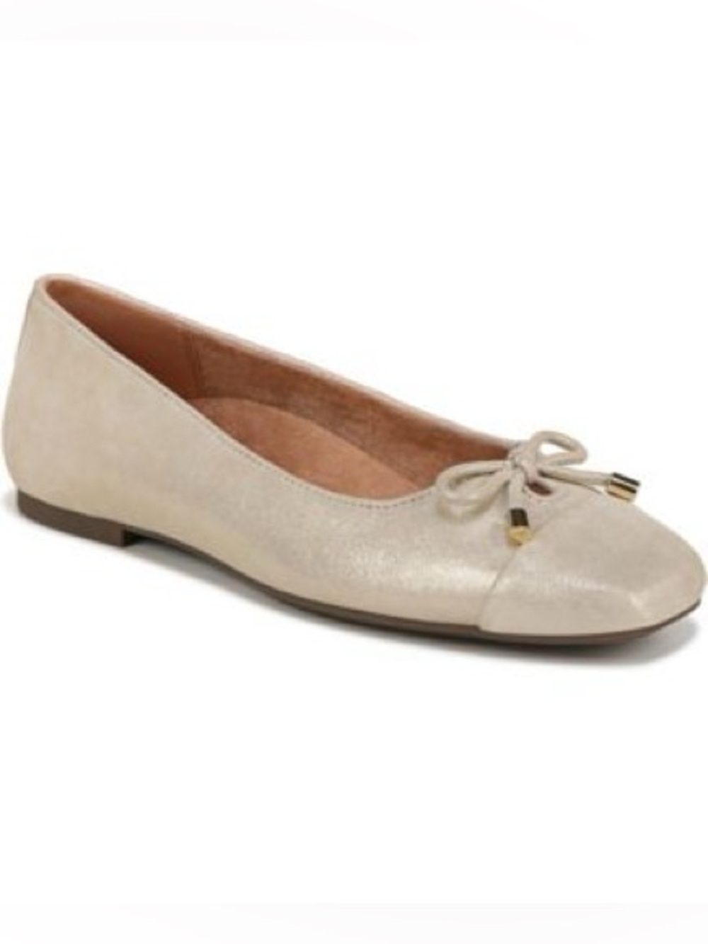 NWOT Vionic Klara Gold Metallic Leather Ballet Flats Size 12